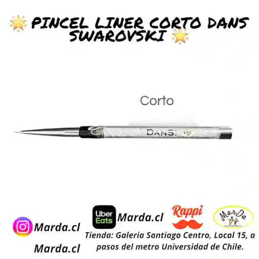 Pincel Liner Corto Dans Swarovski Para Dibujo O Diseño