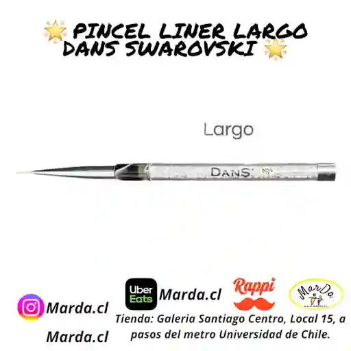 Pincel Liner Largo Dans Swarovski Para Dibujo O Diseño