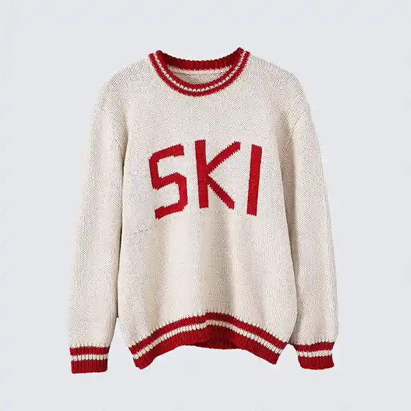 Sweater Ski Blanco Rojo L Mujer Raindoor