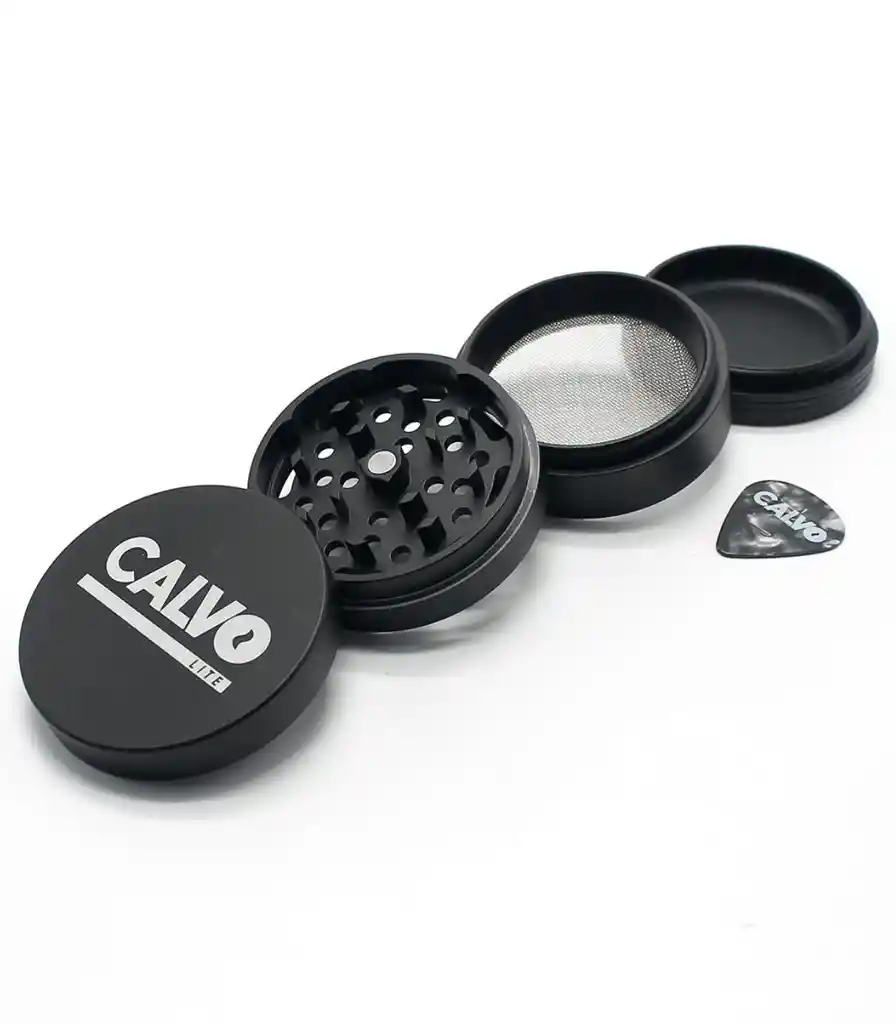 Moledor Negro Calvo Glass Lite Aluminio 63mm
