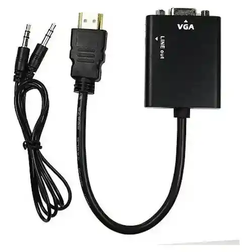 Adaptador Hdmi Macho A Vga Hembra Salida Audio