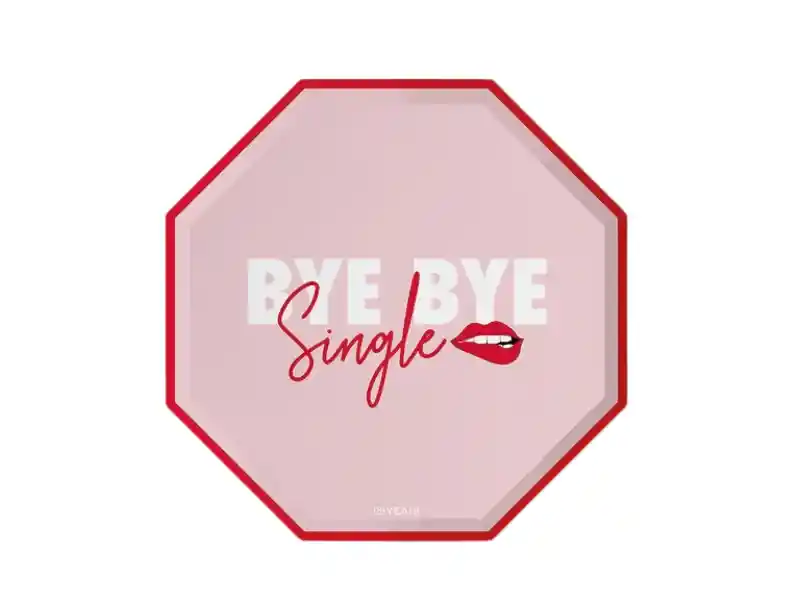 Plato Bye Single Hexagonal - 6 Unidades