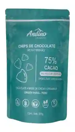 Chips De Chocolate Keto 75% Cacao Andino