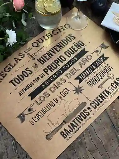 Individual Kraft · Reglas Del Quincho