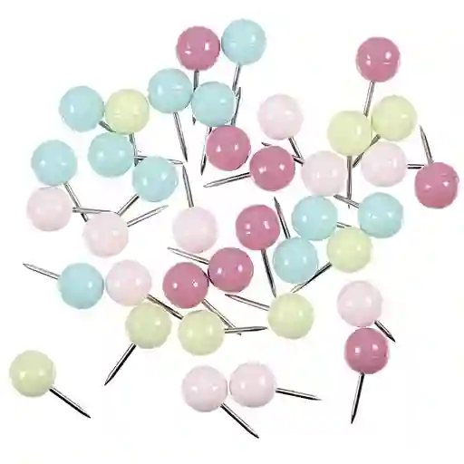 Push Pin Colores Pastel Con Diseño Redondo