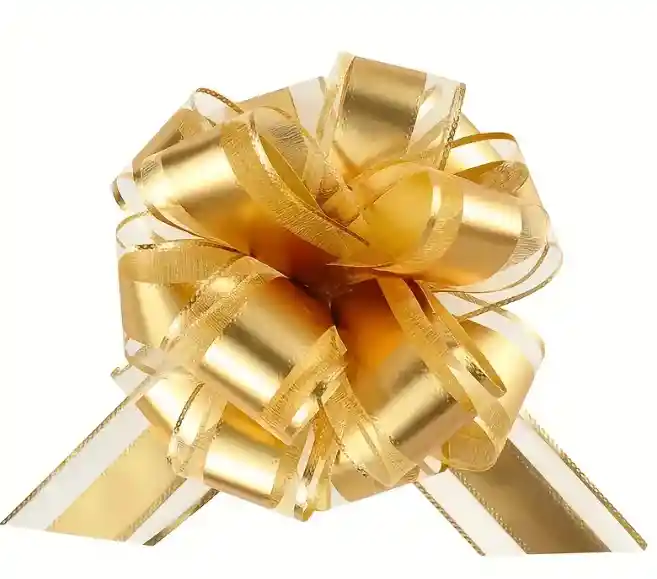 Lazo Grande Dorado Para Regalo (1 Unidad)