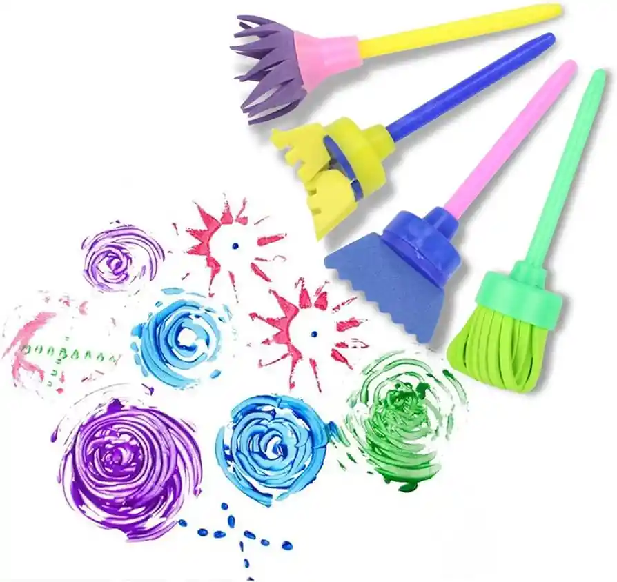 Set De Brochas De Goma Eva Para Niños