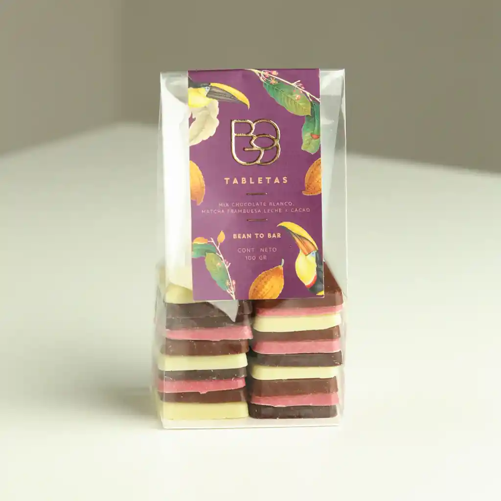 Mix Con 5 Variedades De Tabletitas De Chocolate Bean To Bar 100 Grs