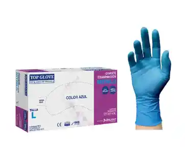 Guante Nitrilo Color Azul Talla L