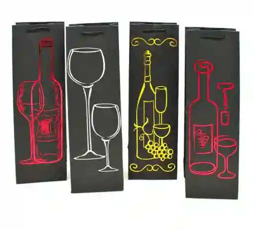 Bolsa Para Vino Kraft Negro