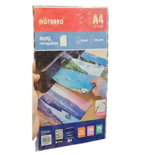 Papel Fotografico 180grs Brillante Adhesivo 20hojas