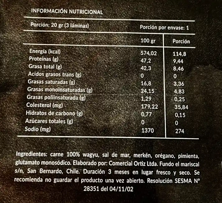 Charqui Americano Wagyu