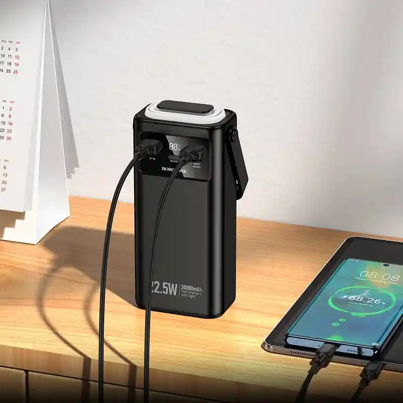 Batería Externa Para Móvil Borofone Bj65a 50,000 Mah Con Linterna 