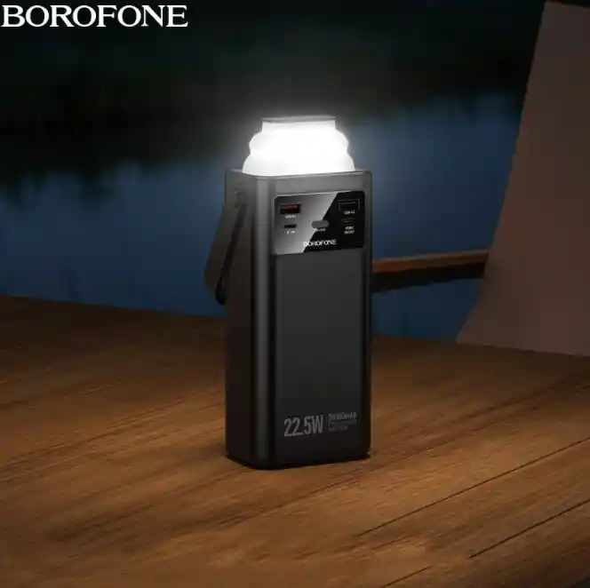 Batería Externa Para Móvil Borofone Bj65a 50,000 Mah Con Linterna 