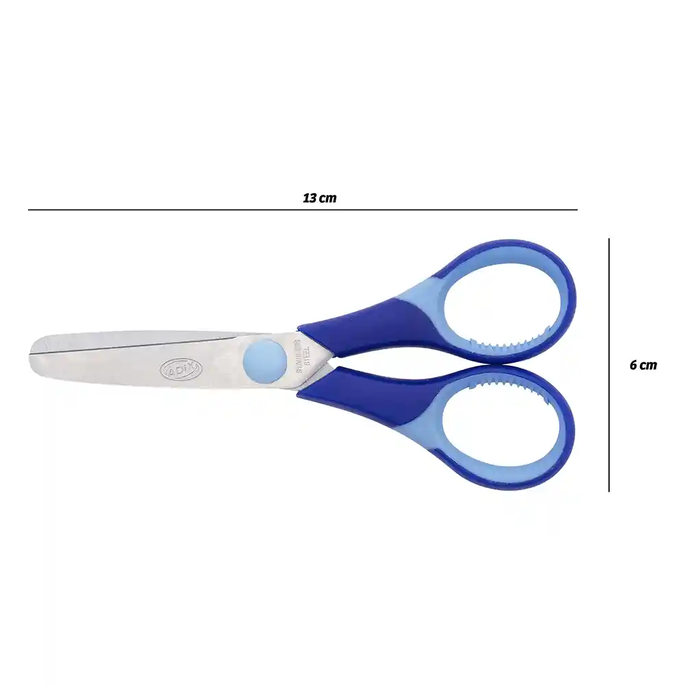 Tijera Escolar 13cm Azul (054) Adix