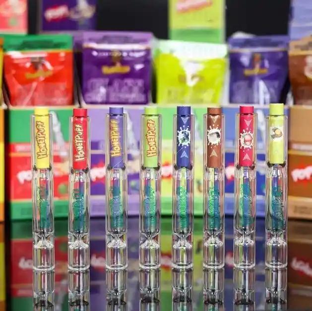 Pipa De Vidrio Hitter Honeypuff + Filtros Sabor Russian Cream