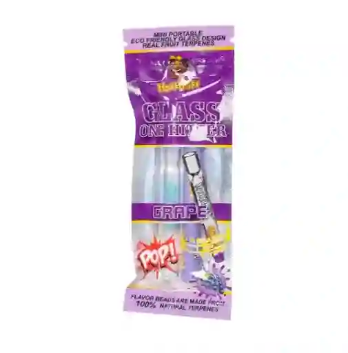 Pipa De Vidrio Hitter Honeypuff + Filtros Sabor Grape