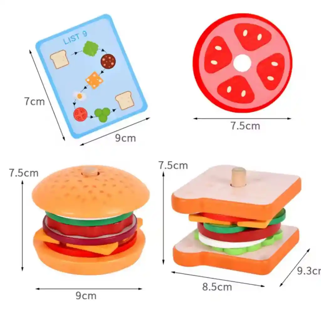 Hamburguesa O Sandwich De Didáctico Montessori