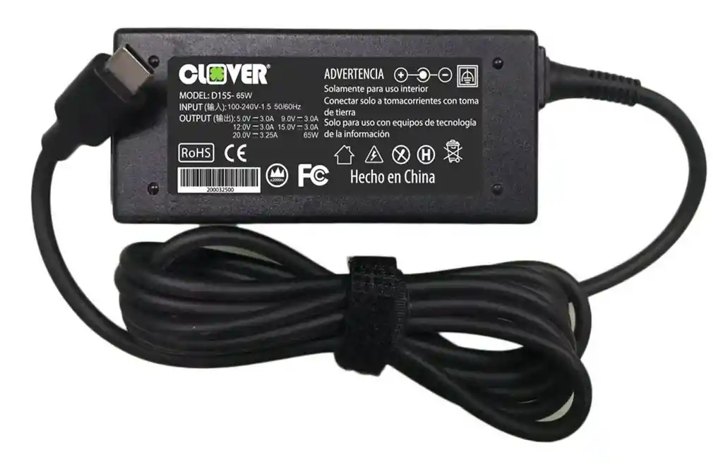 Cargador Tipo C Compatible Con Lenovo Y Otros Modelos Clover