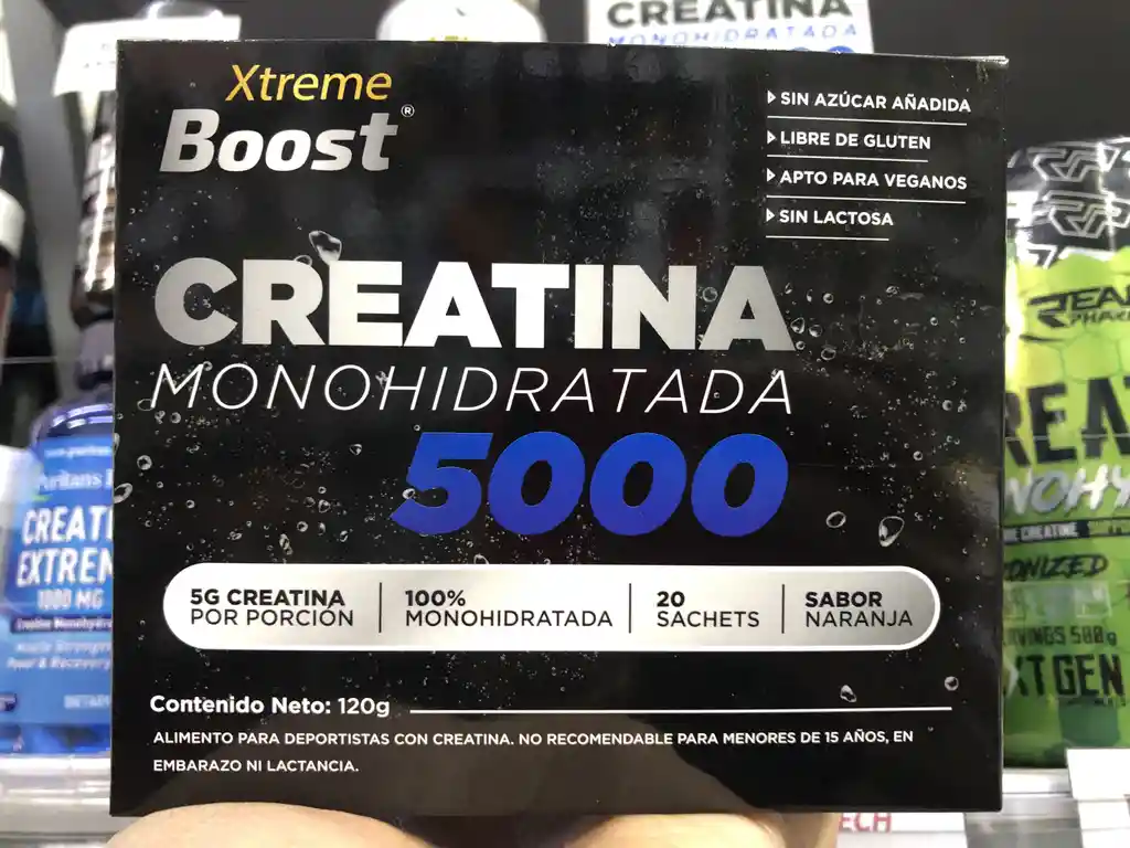 Creatina Monohidrato 5000 20 Sachets 100grs Sabor Naranja Xtreme Boost