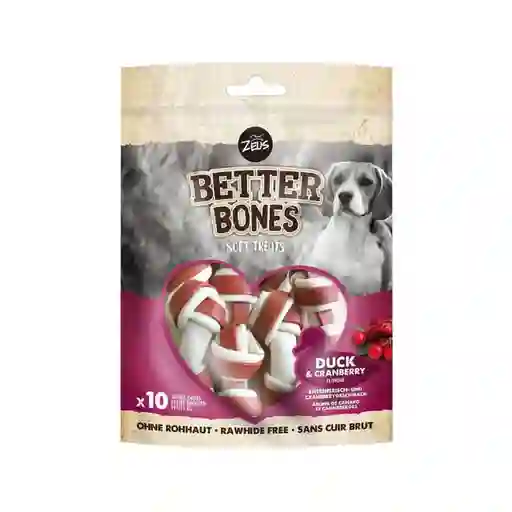 Snacks Perro Zeus Better Bones Huesitos Pato Y Arandanos 10un