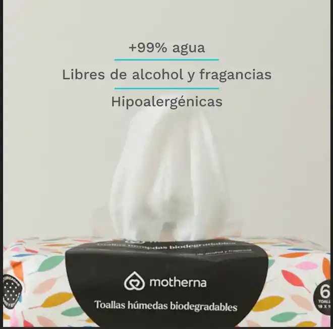 Toallitas Húmedas Motherna 60 Uns Hojas
