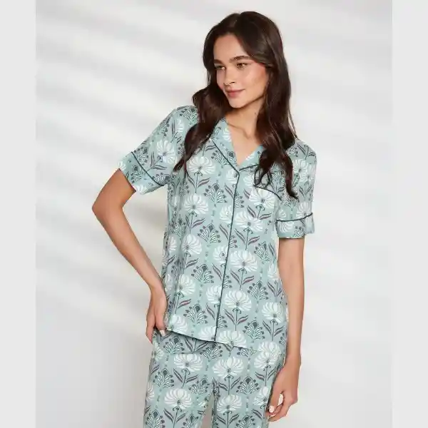 Pijama Dreamy Flores M Verde
