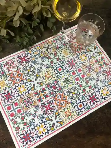 Individual Blanco · Azulejos Españoles