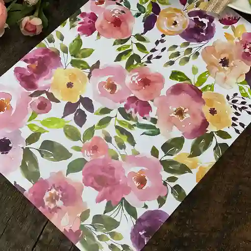 Individual Blanco · Florido