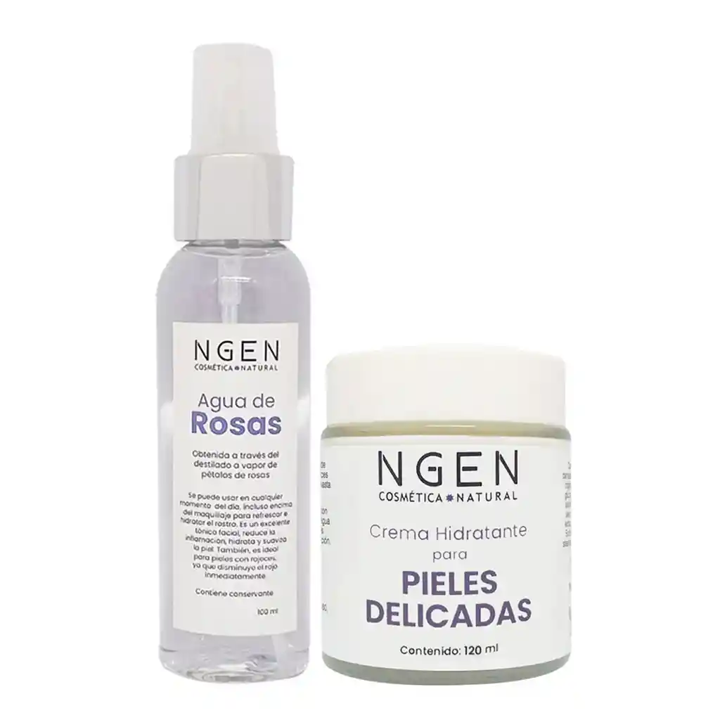 Crema Antirojez Y Agua De Rosas - Calmante E Hidratante