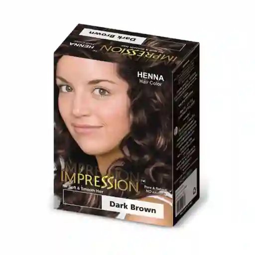 Impression Henna Hair Color Castaño Oscuro 10 Gr X 6 Sachet
