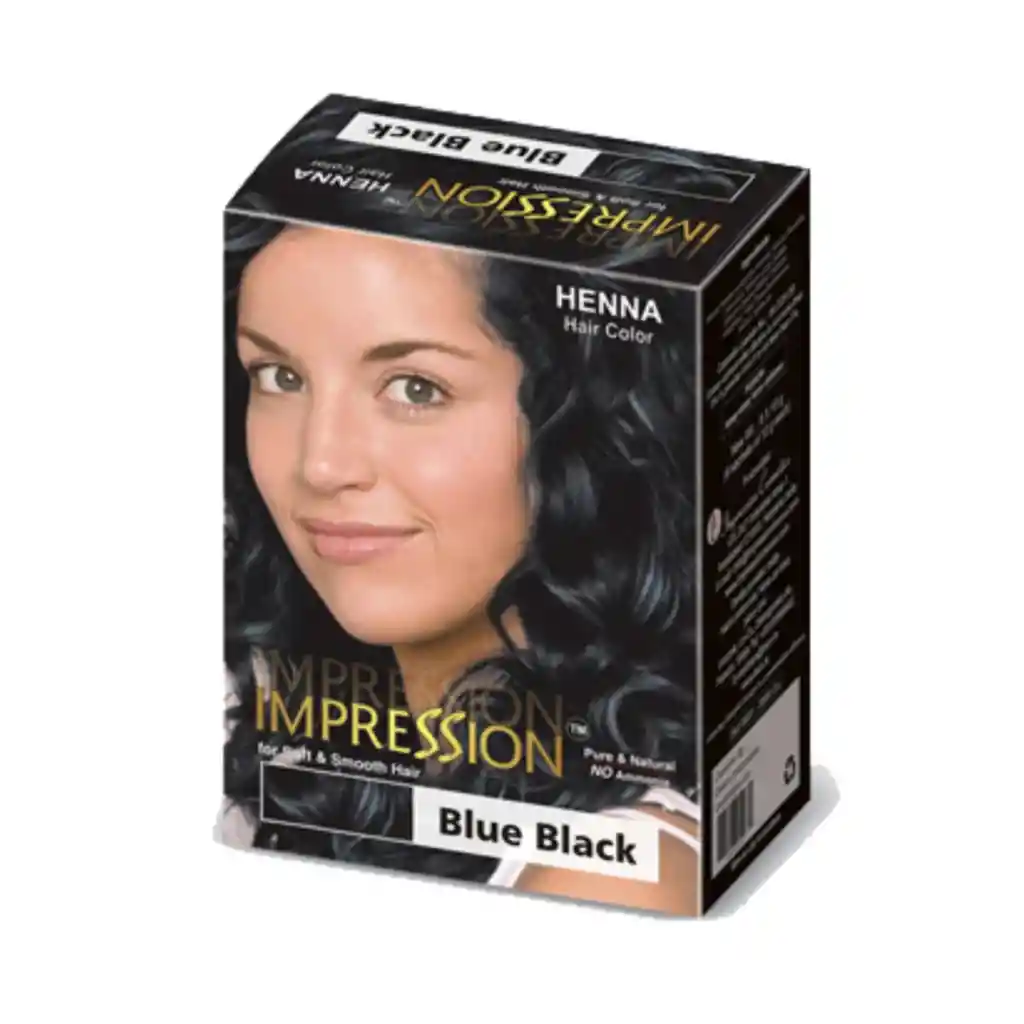 Impression Henna Hair Color Negro Azulado 10 Gr X 6 Sachets