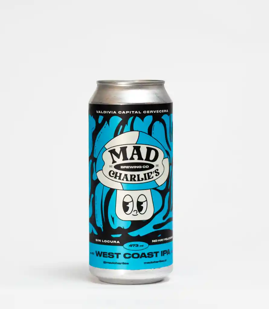 West Coast Ipa Lata 473cc Cervecería Artesanal Mad Charlie's Valdivia