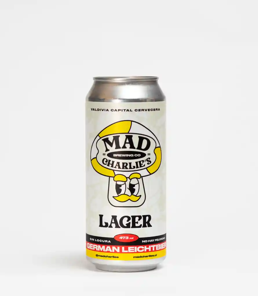 German Leichtbier Lager 473cc Cervecería Artesanal Mad Charlie's Valdivia