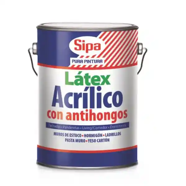 Latex Acrilico Antihongo Blanco 1gl. Sipa