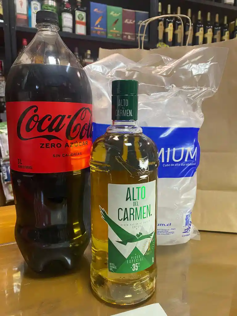 Promo Alto 35 1l + Coca Zero 3l + Hielo 2k
