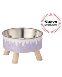 Plato Elevado Candy Stile Mora Para Mascotas