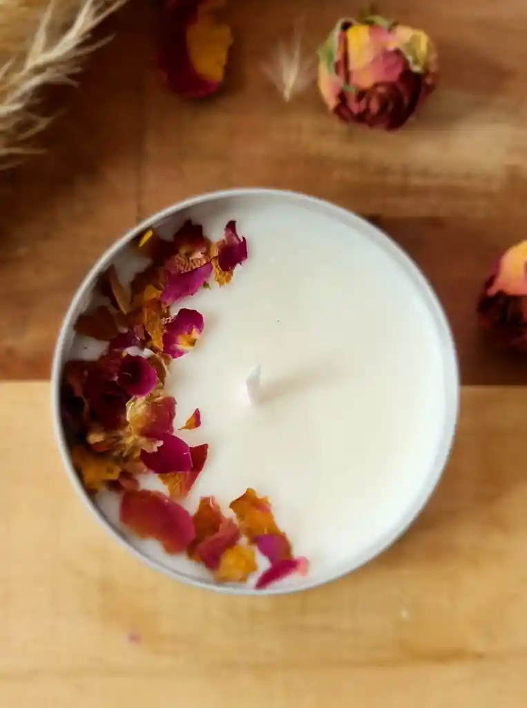 Vela Luz Nomade Petalos Canela