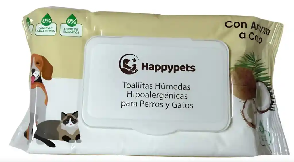 Toallas Humedas Para Mascotas Aroma A Coco