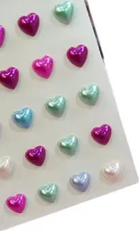 Sticker Pegatina Acrílica Forma Corazón Pasteles 1cm