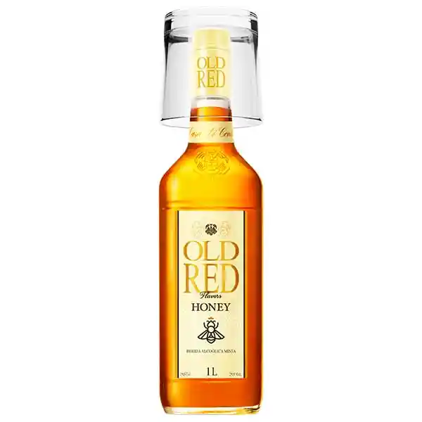 Whisky Old Red Honey 1litro + Vaso