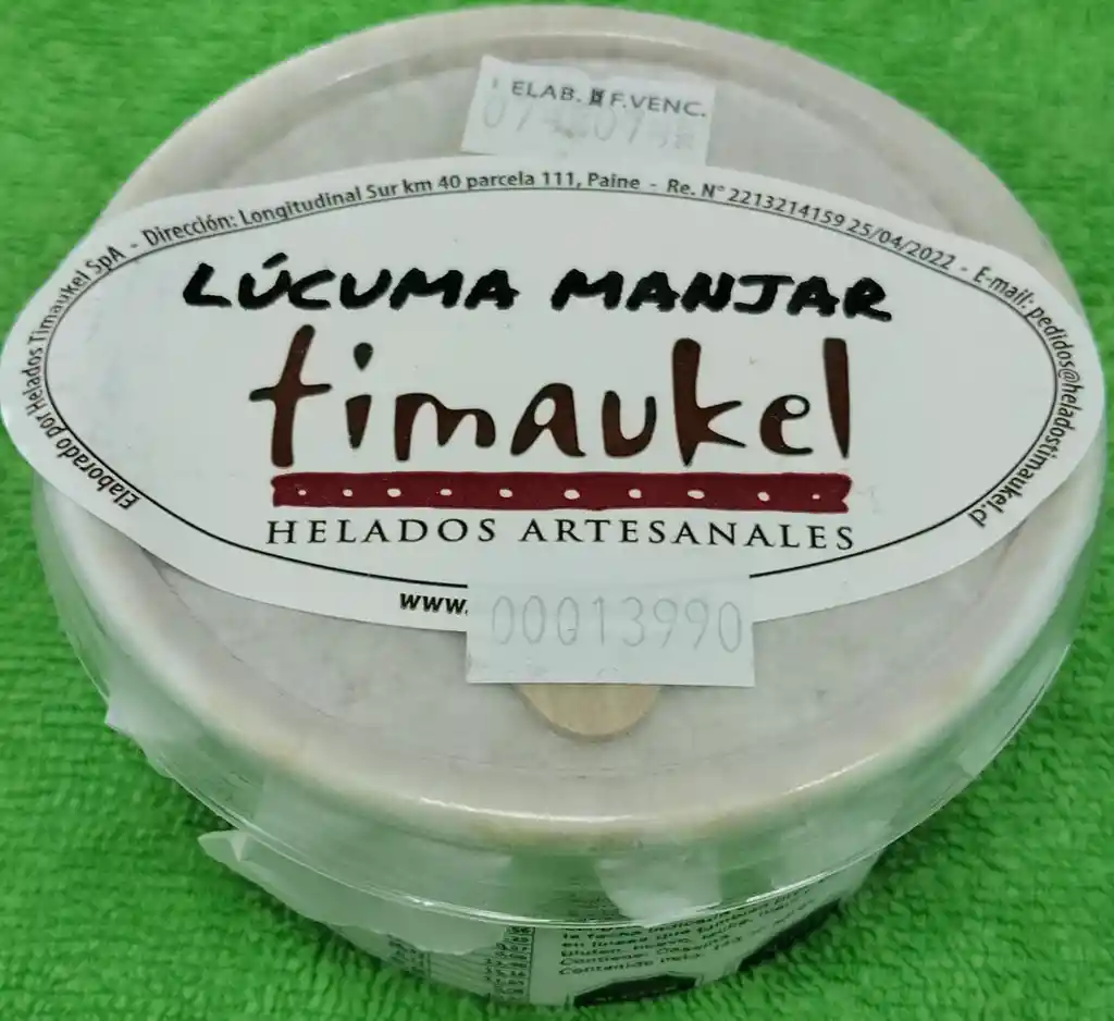 Helado Timaukel De Lucuma Manjar 140cc