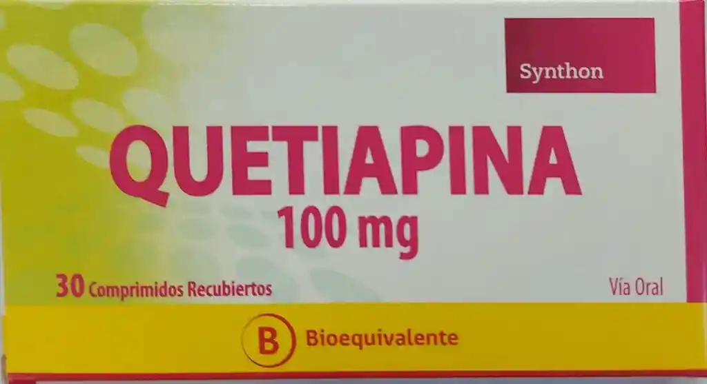 Quetiapina 100 Mg 30 Comprimidos