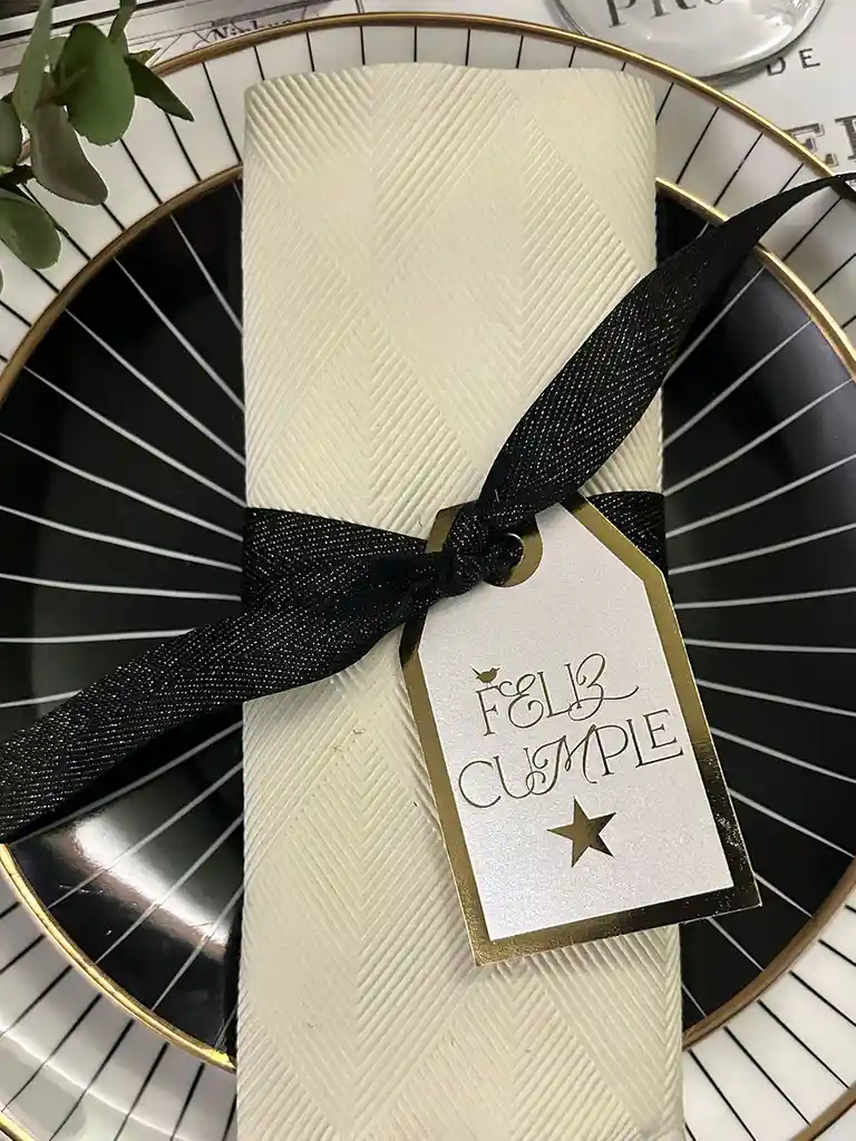 Tag De Mesa Feliz Cumple · Perlado