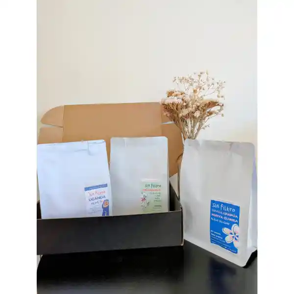 Kit Degustación Sin Filtro Café De Especialidad En Grano 3 Variedades