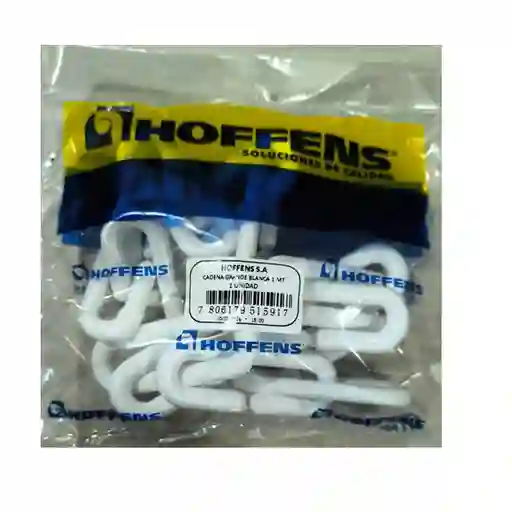 Cadena Plastica Eslabon Grande Blanco 1 Metro