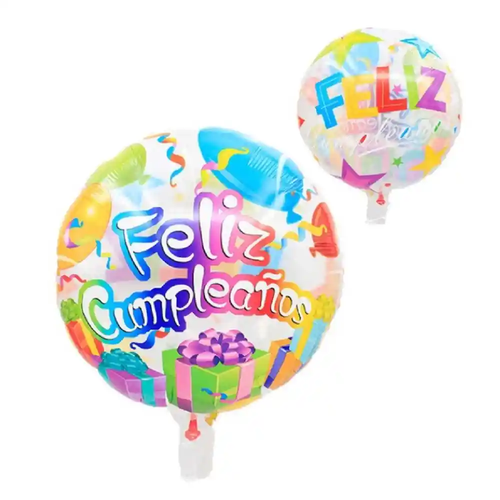 Globo Burbuja Feliz Cumpleaños Colores