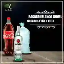 Promo Bacardi Blanco + Coca 1.5l + Hielo