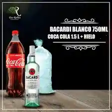 Promo Bacardi Blanco + Coca 1.5l + Hielo