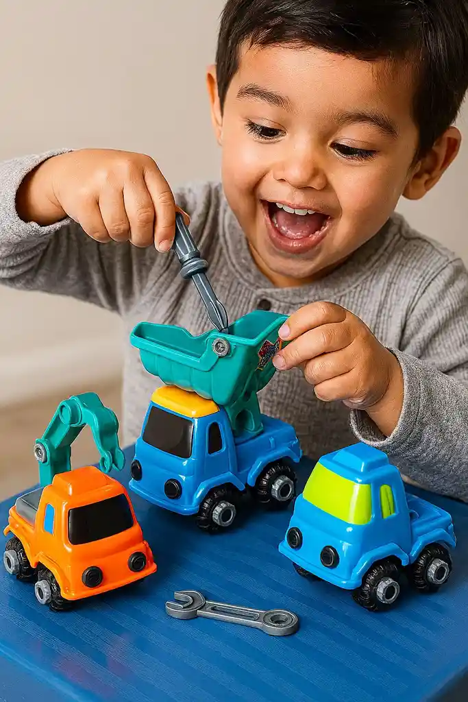 Set Autitos De Construccion Tracción Armable Niños